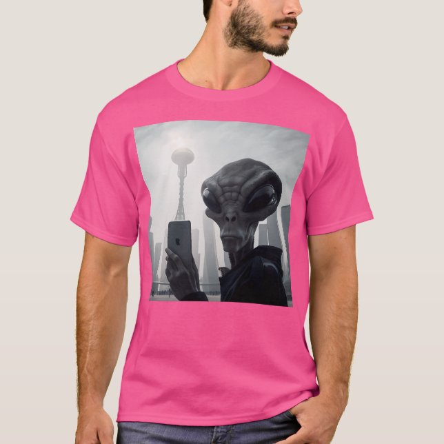 Vor der Invasion realistisch Selfie in einer Stadt T-Shirt (Vorderseite)