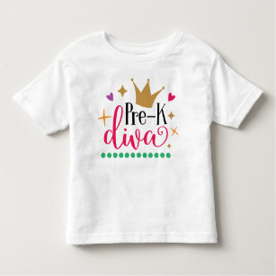Vor der K Diva niedlich rosa Mädchen Kinder Kleinkind T-shirt