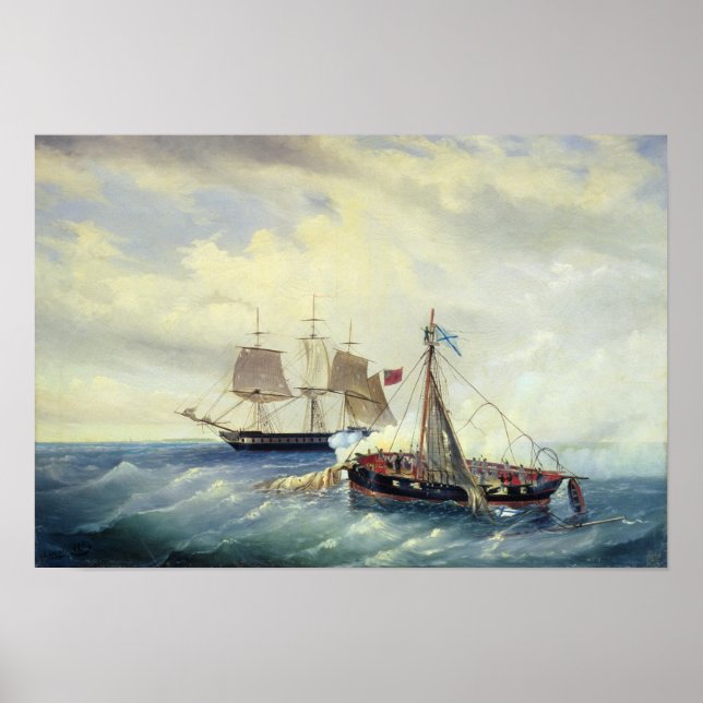 Vor der Küste der Insel Nargen Poster (Vorne)