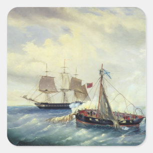 Vor der Küste der Insel Nargen Quadratischer Aufkleber