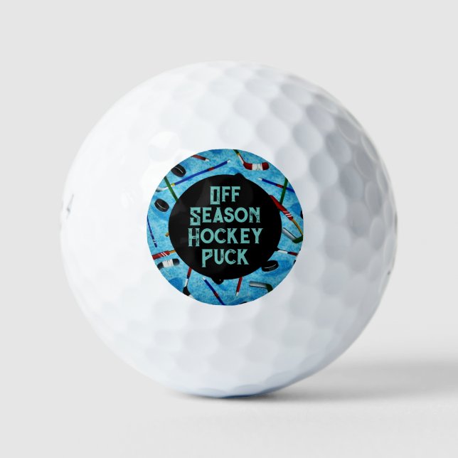 Vor der Saison Hockey Puck Golf Balls Golfball (Vorderseite)