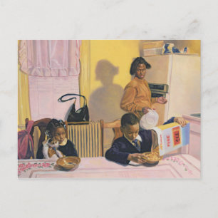 Vor der Schule 1991 Postkarte