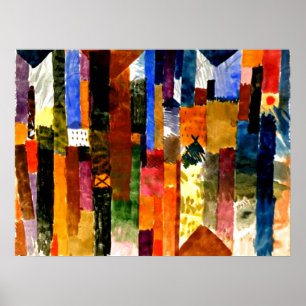 Vor der Stadt von Paul Klee Poster
