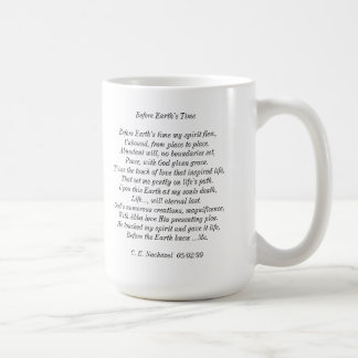 "Vor der Zeit der Erde" Gedicht-Tasse Tasse