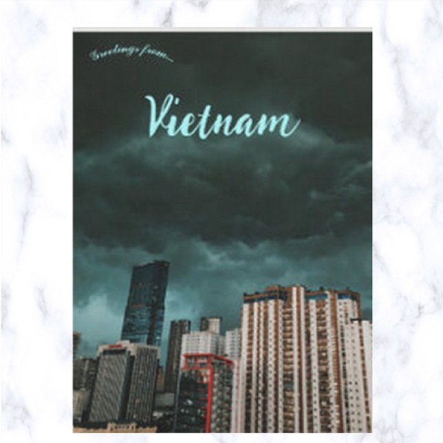 Vor einem Gewitter in Hanoi und Vietnam Postkarte (Von Creator hochgeladen)