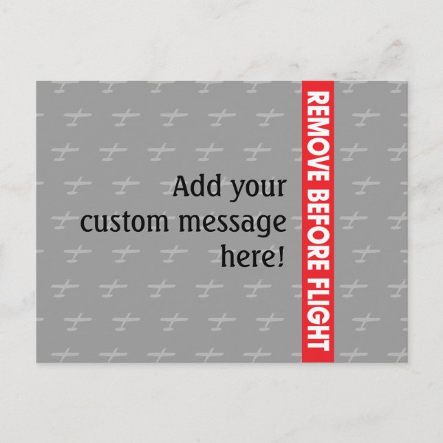 Vor Flug entfernen - Avaiation Postkarte (Vorderseite)