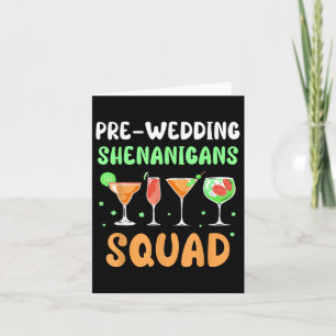 Vor Hochzeit Shenanigans Squad Party Groom Bachelo Karte