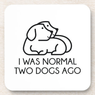 Vor ich war normalen zwei Hunden Getränkeuntersetzer