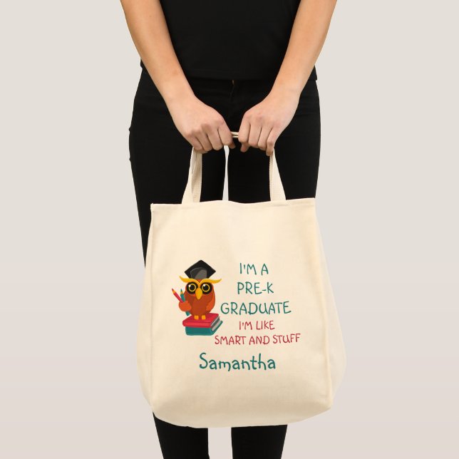 Vor-K Graduate Niedlich 2023 Owl Funny Abschluss N Tragetasche (Vorderseite (Produkt))