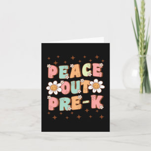 Vor-k Niedliche Groovy letzten Tag der Vorschulzei Karte