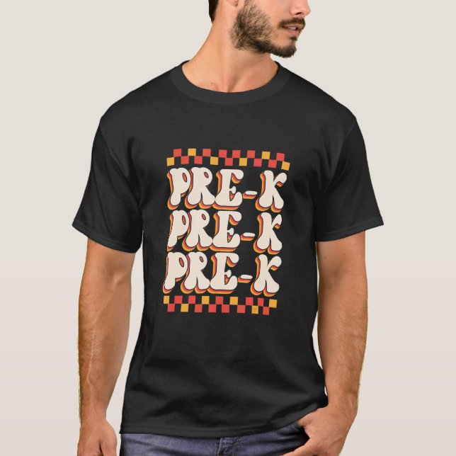 Vor K Retro Zurück zur Schule T-Shirt (Vorderseite)