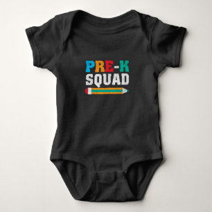 Vor-K-Schulleiter für Squad-Schüler - Matching Kid Baby Strampler
