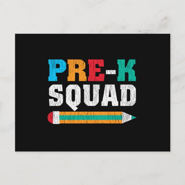 Vor-K-Schulleiter für Squad-Schüler - Matching Kid Postkarte (Vorderseite)