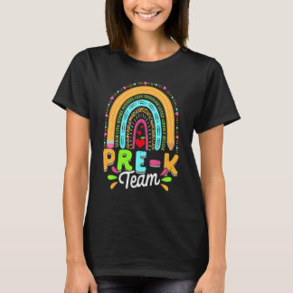 Vor K Team Leopard Rainbow Zurück zur Schule T-Shirt