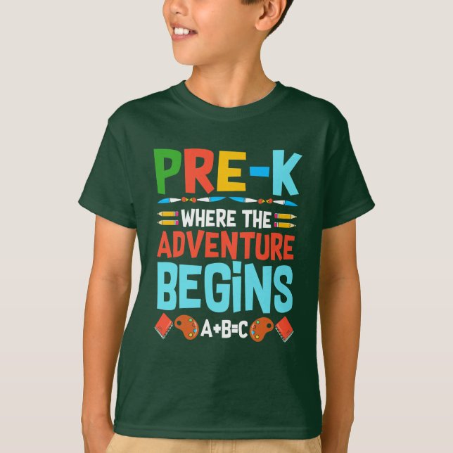 VOR K, WO DAS ABENTEUER BEGINNT A+B=C T-Shirt (Vorderseite)