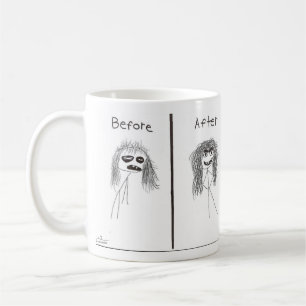 Vor/nach Kaffeetasse
