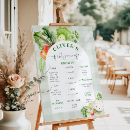 Vor Ort angebautes Niedliches Baby Gemüse Meilenst Poster