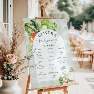 Vor Ort angebautes Niedliches Baby Gemüse Meilenst Poster