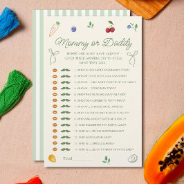 Vor Ort angelegte Babydusche Mommy oder Daddy Game