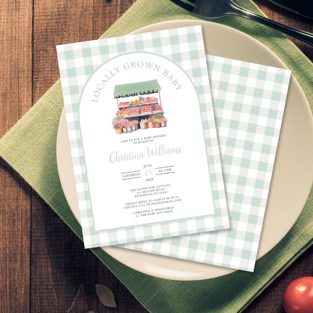 Vor Ort angelegte geschlechtsneutrale Babydusche Einladung (Von Creator hochgeladen)