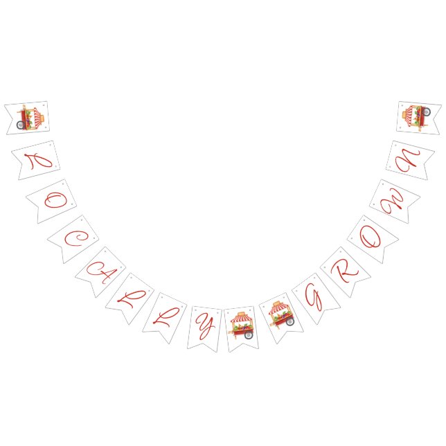 Vor Ort erbaut, Bauernmarkt-Babydusche Wimpelkette (Alle)