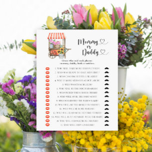 Vor Ort erwachsene Blume Babydusche - Mama oder Pa