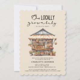 Vor Ort gebaute Baby-Dusche auf dem Bauernmarkt Einladung