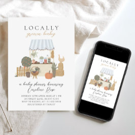 Vor Ort gebaute Baby-Dusche auf dem Bauernmarkt Einladung