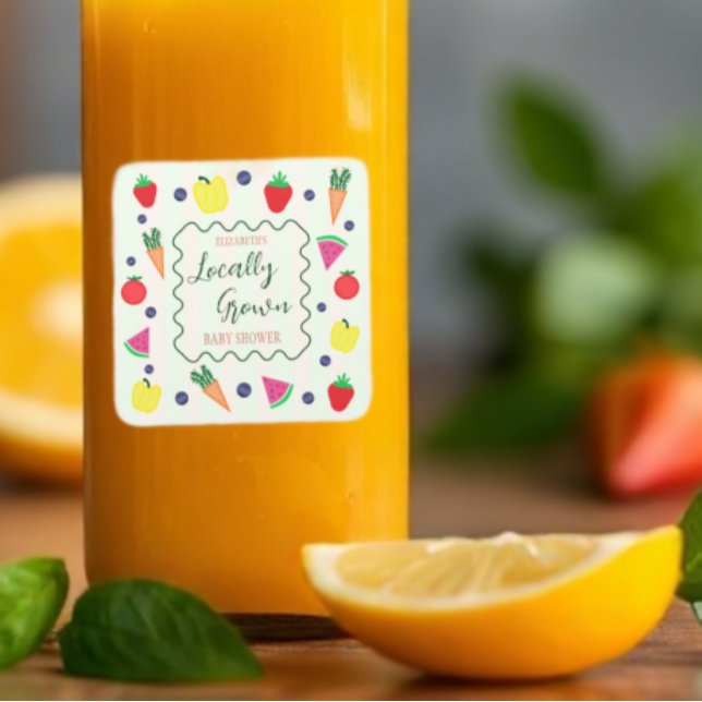 Vor Ort gebaute Baby-Dusche auf dem Bauernmarkt Quadratischer Aufkleber (Von Creator hochgeladen)