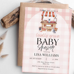 Vor Ort gebaute Baby Farmer's Market Babydusche Einladung