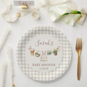 Vor Ort gebaute Babydusche Pappteller