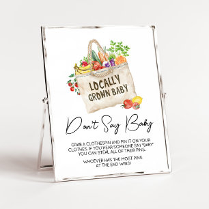 Vor Ort gebaute Babydusche sagt kein Babyzeichen Poster