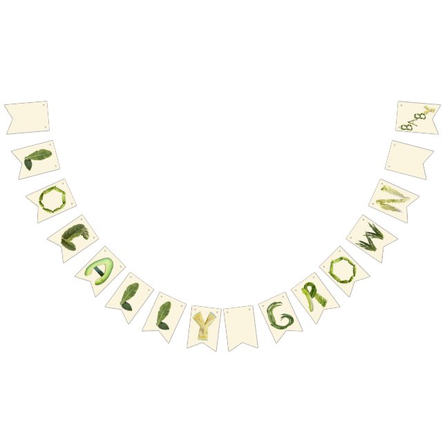 Vor Ort gebaute Babydusche Wimpelkette (Alle)