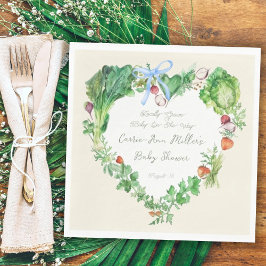 Vor Ort gebautes Baby auf dem Weg zur Babydusche Serviette