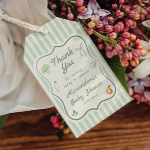 Vor Ort gewachsene Babydusche Danke Geschenkanhänger