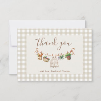 Vor Ort gezüchtete Baby-Dusche Blue Dankeschön Kar Dankeskarte