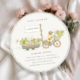 Vor Ort gezüchtete Golden Retriever Bloral Baby Sh Einladung