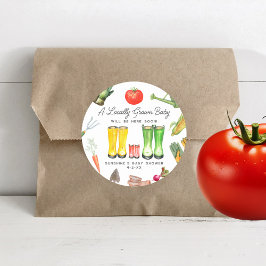 Vor Ort gezüchtete rote Boots Gemüsedusche Runder Aufkleber