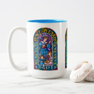 Vor Raphaelite Xmas Keramik Tasse des Friedens auf