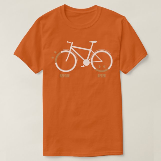 Vor Ride traurig nach glücklichen Triathlon Downhi T-Shirt (Design vorne)