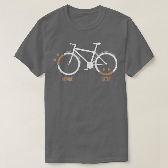 Vor Ride traurig nach glücklichen Triathlon Downhi T-Shirt (Design vorne)