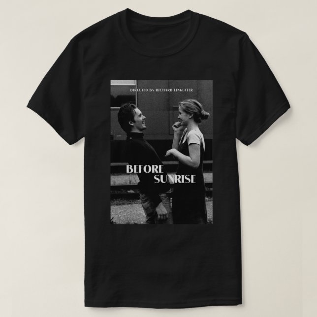 Vor Sunrise Sunset Midnight Richard Linklater J T-Shirt (Design vorne)