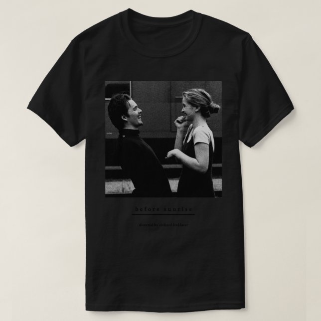 Vor Sunrise Sunset Midnight Richard Linklater J T-Shirt (Design vorne)