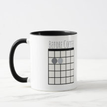 Vor und nach Coffee Guitar Chord Tasse