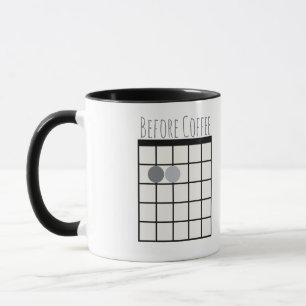 Vor und nach Coffee Guitar Chord Tasse