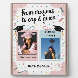 Vor und nach dem Abschluss Foto Poster Fotoplatte