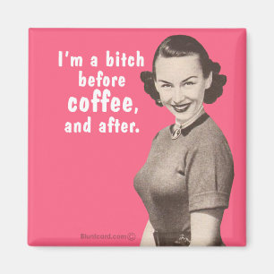 Vor und nach dem Kaffee Magnet