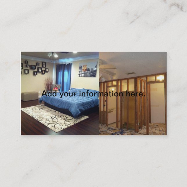 Vor und nach Erneuerungs-Visitenkarte-Schablone Visitenkarte (Vorderseite)