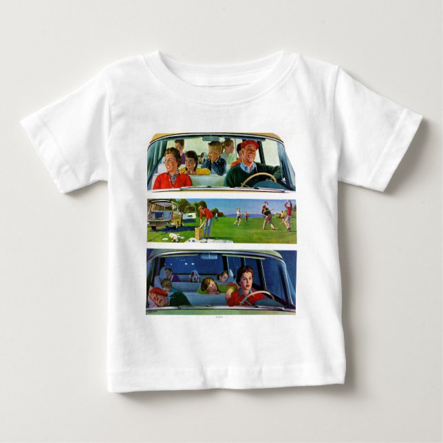 Vor, während u. nach Picknick Baby T-shirt (Vorderseite)