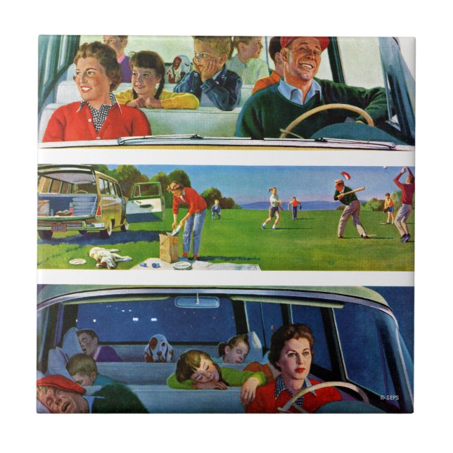 Vor, während u. nach Picknick Fliese (Vorderseite)